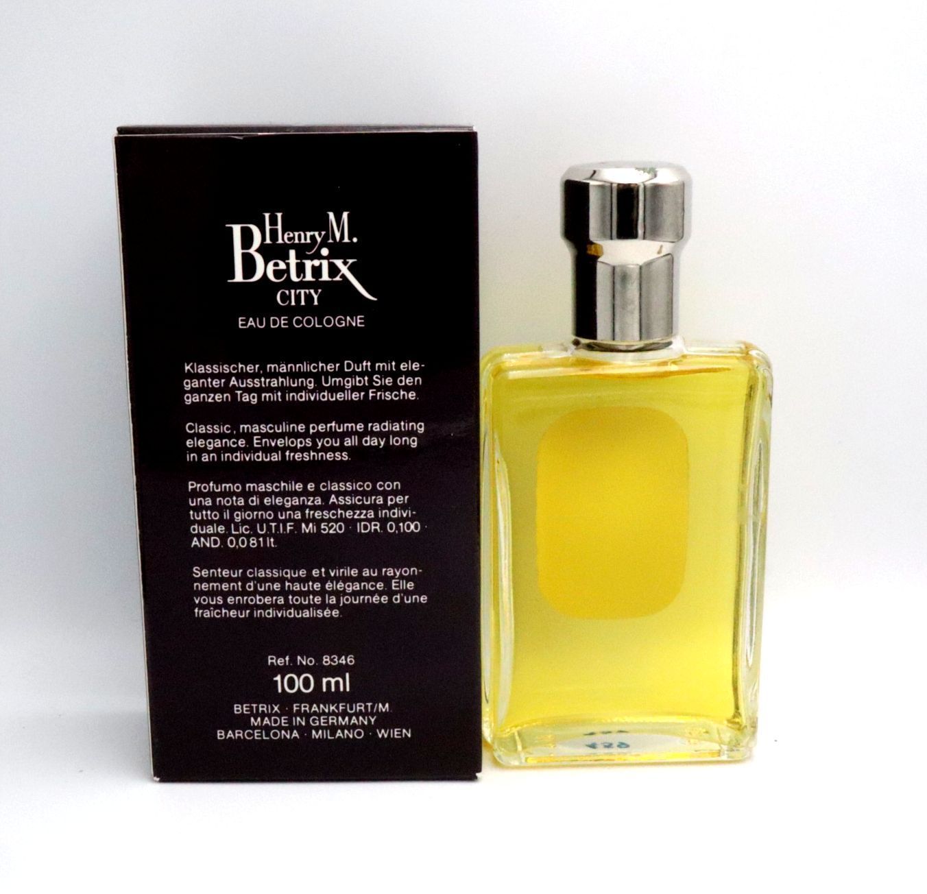 Henry M. Betrix CITY - Eau de Cologne Splash 100 ml (Rarität)